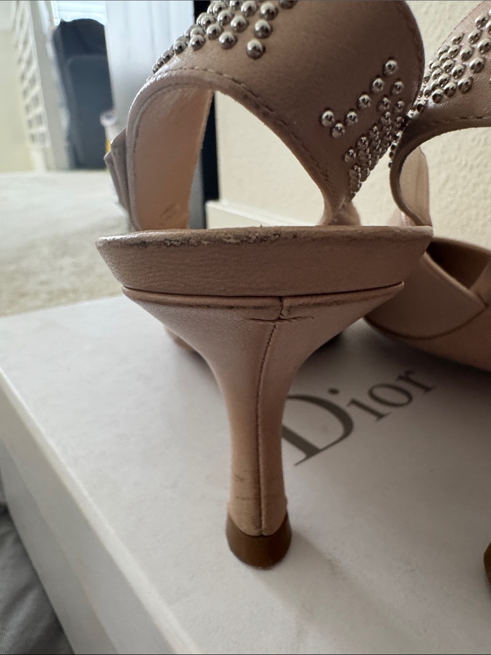 Authentic Dior J’ADIOR Nude Slingback Pointed-Toe Pumps - Picture 11 of 12